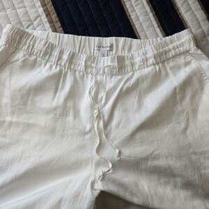 Kim Rogers Women's white lined cotton pants XL